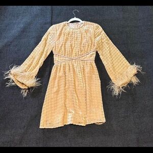 Storia Gold Velvet Dress